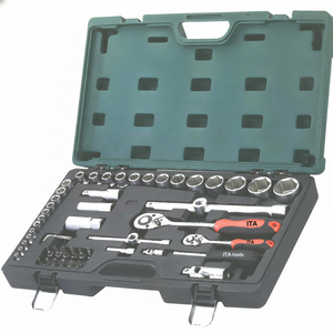 1/4" 1/2" 55pcs Socket Set with Satin Finish - Product Image 2