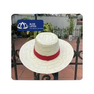 [HIGH QUALITY] Striped Unisex Seagrass Straw Hat for Casual Cycling Sports Beach Outdoor Use Vietnam - Product Image 1