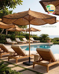 PRODUIT PHARE 2026 PARASOL EN FIBRE DE COCO AVEC CADRE EN BOIS FSC ET TOILE EN FIBRE DE COCO OFFERANT UNE OMBRAGE EXCEPTIONNELLE - Product Image 3