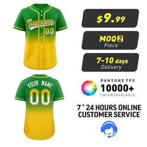 Camiseta de Béisbol de Diseño Clásico Personalizada, Precio Económico, Color Sólido, Talla Personalizada, Jersey de Béisbol Sublimado - Product Image 2