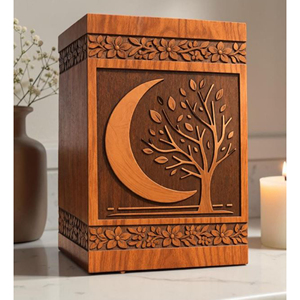 Handmade Rosewood Firefighter Cremation Urn - Waverly Fire Dept. Logo - Personalized Memorial Keepsake by AYAANS - Product Image 4