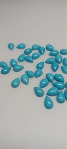 Cabochons en turquoise naturelle de l'Arizona, forme poire lisse, 8x12 mm, haute qualité, pierres semi-précieuses les plus vendues - Product Image 2