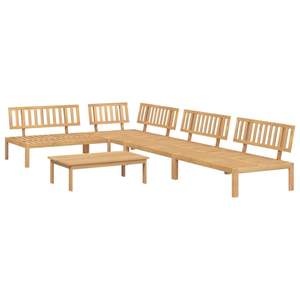 Ensemble de canapés modulaires moyens en bois d'acacia massif pour jardin - Product Image 2