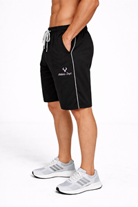 Pantalones Cortos de Algodón Premium – Suaves y Cómodos, con Cordón Ajustable, para Gimnasio y Uso Diario, para Hombre, Corte Regular con Ribetes Laterales - Product Image 2