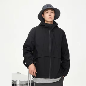 Unisex High Quality Polyester/Cotton Waterproof Breathable Black <b>Long</b> Sleeve Casual Winter Quilted <b>Jacket</b> Outdoor Plus Front - Product Image 5