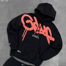 Men's Chenille Embroidery Hoodie Graffiti Logo Streetwear Heavyweight 100% Cotton Print Autumn Oversized <b>Black</b> <b>Fleece</b> - Product Image 3