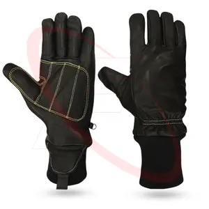 Kevlar Stitched Fire Fighter Glove Top Fireman Gloves in Heatproof Fabric