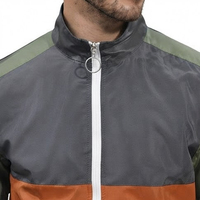 Ensemble deux pièces décontracté automne pour homme : short et veste coupe-vent respirant, design personnalisé, fermeture éclair, nylon, polyester, streetwear