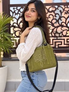 Latest Collection Boot Stitch Leather Tassel <b>Fringe</b> Tote <b>Bag</b> Hand tooled Leather Bohemian Women's Multi Uses Shoulder Handbag - Product Image 3