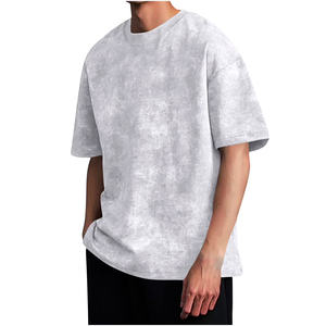 เสื้อยืดผู้ชายสไตล์ใหม่แบบสั่งทำพิเศษ ล้างสีแบบแอซิด 100% ผ้าฝ้าย ระบายอากาศได้ดี เป็นมิตรกับสิ่งแวดล้อม ทรงโอเวอร์ไซส์ แขนสั้น - Product Image 1