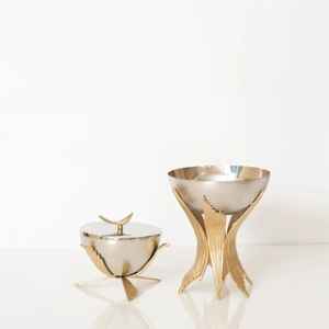 Ensemble de brûleur à bakhoor en or de luxe avec récipient à encens, brûleur à encens Oud arabe, décoration islamique pour la maison, cadeau pour Ramadan et l'Aïd - Product Image 1