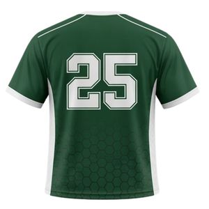 Maillot de lacrosse unisexe vert et blanc en polyester, coupe athlétique, vêtements de sport pour entraînement et matchs d'équipe - Product Image 2