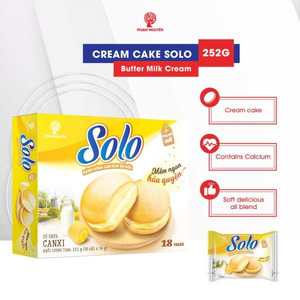 Gâteau rond au beurre et à la crème parfumée de haute qualité 252g du fabricant, emballé en sachet, pour usage quotidien, OEM SOLO, croûte moelleuse, Vietnam - Product Image 6