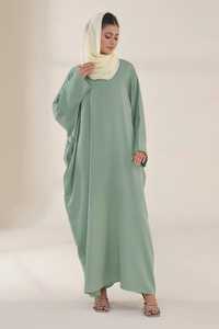 Dubai Hot Flared Cuff Bag <b>Long</b> Sleeve Casual <b>Dress</b> <b>for</b> Muslim Women Modest Breathable Solid Color Abaya Dubai Beads - Product Image 4