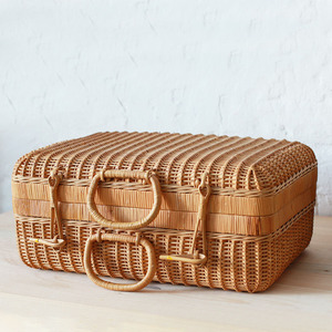 Kids travel <b>suitcase</b> boho decor <b>suitcases</b> natural braided rattan luggage travelling luggages - Product Image 4