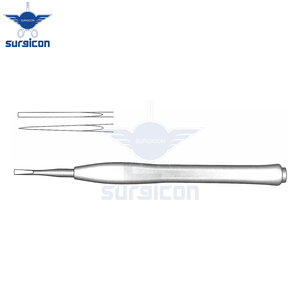 Osteotome Gubisch, longueur 16,5 cm, pointe de 3 mm, manche Ferrozell, osteotome chirurgical de précision pour une coupe osseuse contrôlée - Product Image 4