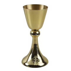 Copa de Comunión de Latón Premium, Recipiente Religioso para Celebraciones de la Iglesia Sagrada - Product Image 1