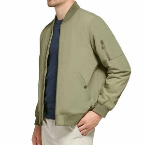 Wholesale Men's Low-<b>Weight</b> Canvas Waterproof Windproof Bomber Jacket Custom Logo <b>Stand</b> Collar <b>for</b> Winter Formal Style - Product Image 2