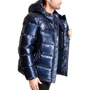 Veste d'hiver unisexe à capuche pour hommes et femmes, coupe ample, grande taille, doudoune respirante à fermeture éclair, prix bas - Product Image 5