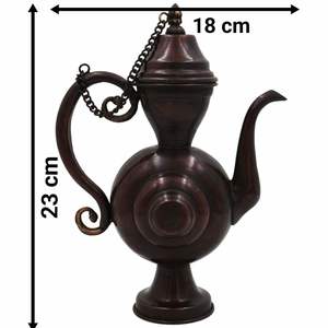Vintage Brass <b>Kettle</b> <b>Tea</b> Pot Surahi Samovar Traditional Peetal Chai <b>Kettle</b> Water Pot for Pooja Temple Decor Home Decoration - Product Image 2