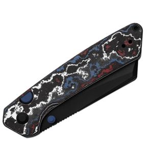 Couteaux pliants d'extérieur haut de gamme avec une lame affûtée de couleur foncée, une poignée vert olive et une construction portable pratique pour le camping - Product Image 6