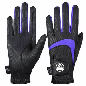 Guantes de protección para todas las estaciones de larga duración de color personalizado para montar guantes de montar al aire libre con pantalla táctil de cuero sintético - Product Image 1