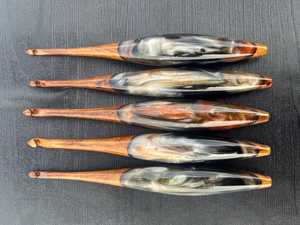 Handmade Luxury Resin & Wood <b>Crochet</b> <b>Hook</b> Attractive Knitting Hand Knitting Tool Resin Inlay Design Needles for <b>Crochet</b> - Product Image 5