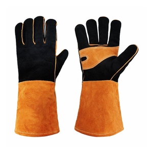 Gants de soudage en cuir de vachette pleine fleur renforcés, ignifuges, haute résistance, pour la lutte contre les incendies, nouveau design - Product Image 1