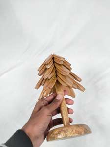 Sous-plats en bois personnalisés en forme d'arbre pour plats chauds, ensemble de dessous-de-plat en bois de noyer avec support, artisanat d'Inde - Product Image 4