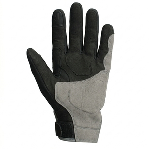 Gants de moto en cuir pour hommes, à doigts entiers, avec fermeture auto-agrippante, équipement de protection pour le cyclisme, utilisation estivale - Product Image 4