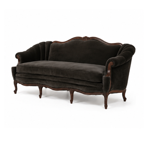Sofá Clásico de Lujo de 3 Plazas en Madera de Teca Sólida, Mueble Vintage para Sala de Estar, Hotel, Villa o Apartamento - Product Image 2