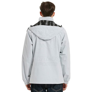 Veste coupe-vent polaire à capuche pour homme, haut de gamme, décontractée, hiver, écologique, respirante, coupe confortable, logo avant, pour usage quotidien - Product Image 3