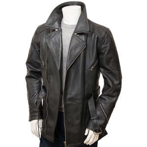 Chaqueta de Cuero con Cremallera Estilo Motero para Hombre, Otoño Invierno, Alta Calidad, Impermeable, Transpirable, Resistente al Viento, Manga Larga, a la Moda - Product Image 3