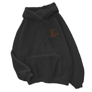 Automne hiver nouveau épais chaud manteau femmes solide bleu velours cachemire pull ample à manches longues sweat à capuche décontracté hauts XXL - Product Image 1