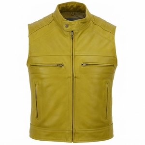 Wholesale Classic Western Leather Vest For Men Summer Casual Outerwear Breathable Design Durable Stitching Mens Elegant Casual - Product Image 5