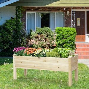 Jardinière surélevée en bois pour légumes, fleurs et herbes - Product Image 1