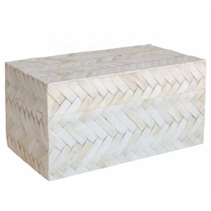 Hot Selling Handmade Bone Inlay Jewelry Box Modern Decorative Jewelry Organizer Trinket Holder for <b>Shelf</b> or Coffee Table Decor - Product Image 5