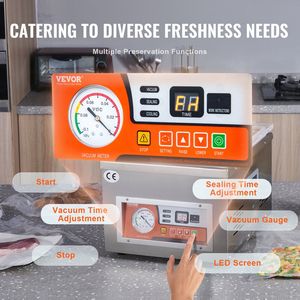 Machine d'emballage alimentaire sous vide à chambre DZ-260A, débit de pompage 6,5 m³/h, contrôle automatique, 110 V, excellent effet d'étanchéité - Product Image 3