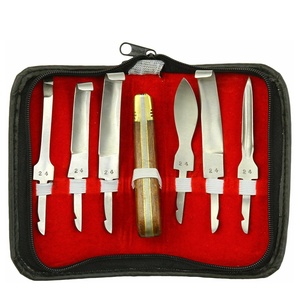 Kit de couteaux de boucherie avec fermoir en forme de poisson, outil de ferme cheval fabriqué par les Instruments médicaux - Product Image 1