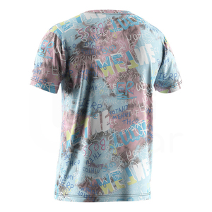 Men's <b>tie</b>-dye t-shirt Casual <b>knitted</b> regular fit O-neck short sleeve top Patterned men's shirt <b>Tie</b>-dye casual top - Product Image 2