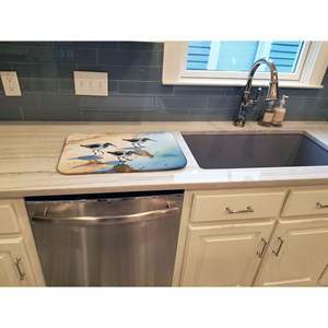 Sandpipers 14X21 \ "Multicolor Estera de secado de platos Almohadilla Absorbente Escurridor de platos Esteras y almohadillas para encimera de cocina - Product Image 3