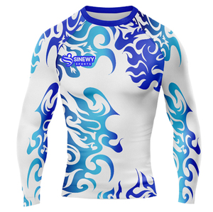 Rashguards Unisex de Spandex/Nylon de Alta Calidad con Estampado por Sublimación, de Secado Rápido, para MMA y Fitness en el Gimnasio - Product Image 1