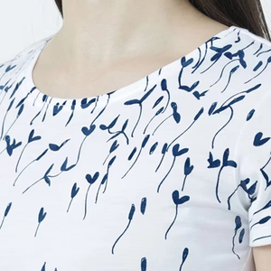 T-shirts décontractés pour femmes, style streetwear, coupe courte, manches courtes, respirants, séchage rapide, couleur unie, pour l'été, logo personnalisé, OEM, vente en gros - Product Image 2