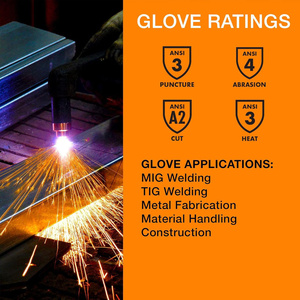 Guantes de Soldadura TIG JNM de Cuero de Vacuno y Piel de Cabra con Forro Activo, Protección para las Manos con Altos Estándares de Seguridad - Product Image 6