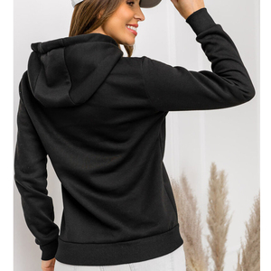 Vente en gros de vêtements pour femmes en polyester/coton, à manches longues, zippés, respirants, avec logo personnalisé brodé ou imprimé, OEM/ODM, style vintage tricoté. - Product Image 4