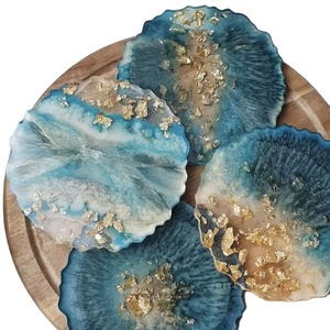 ELEMENTS Posavasos de resina de lujo hechos a mano Almohadillas cuadradas de colores personalizables para juego de mesa de alfombrilla de cocina al mejor precio - Product Image 5