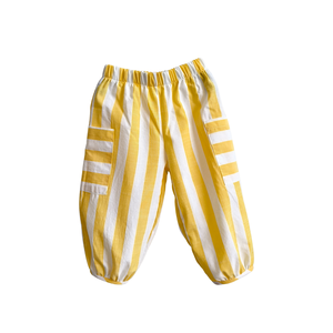 Pantalon cargo léger et doux en coton 100% à rayures pour enfants, pantalon assorti à carreaux pour garçons et filles, pantalon unisexe pour l'extérieur, pantalon pour hommes - Product Image 4