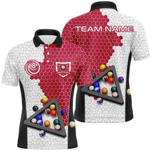 Camiseta Polo Deportiva de Manga Corta, Diseño Suave, Premium, Ligera, de Secado Rápido, Absorbe la Humedad, Protección UV, Personalizada para Billar - Product Image 5