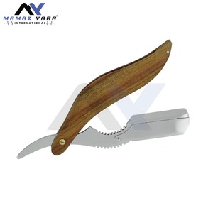 Professional Barber Straight Razor Stainless Steel <b>Swing</b> Lock Custom Color <b>Wooden</b> Handle Single Blade Shaving Razor Face Groom - Product Image 6