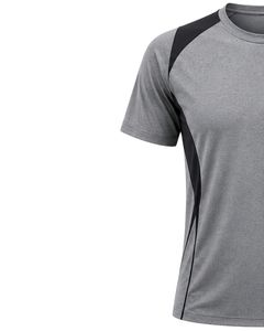Gray And Black Quick Dry <b>Polyester</b> Sports T <b>Shirt</b> For Men Custom Training Running Jersey Breathable Gym Wear Tee Top Pro - Product Image 3